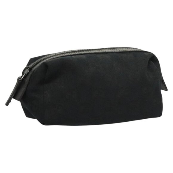 GUCCI GG Canvas Pouch Black Silver 245947 Auth yk18072 - Picture 1 of 16